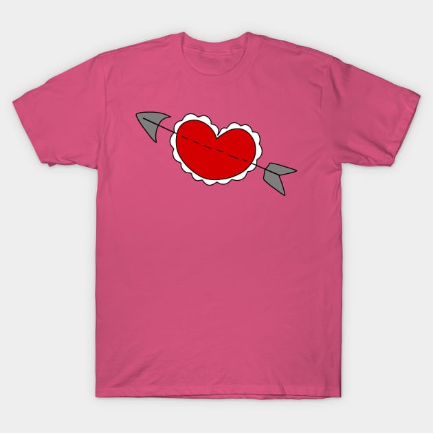 Arrow Through a Heart T-Shirt by saradaboru